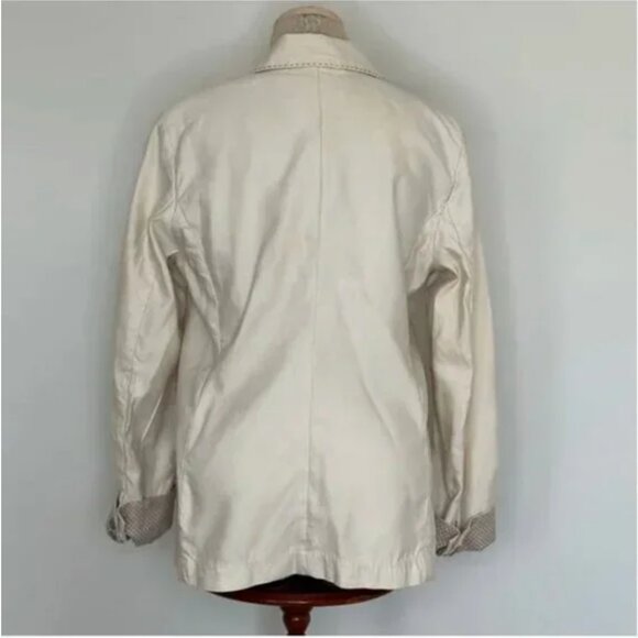 Sundance Cream Colored Linen Blend Blazer Size Medium - Picture 3 of 9
